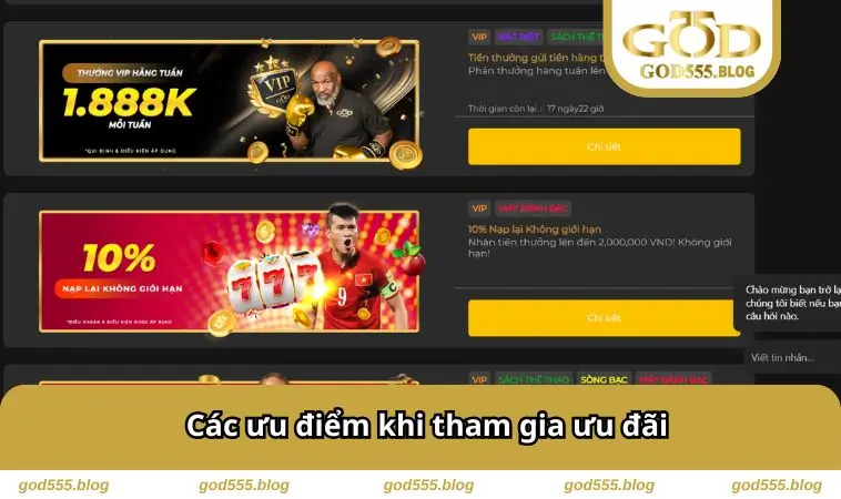 Các ưu điểm khi tham gia ưu đãi