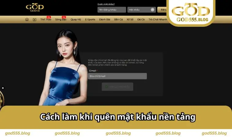 Cách làm khi quên mật khẩu nền tảng