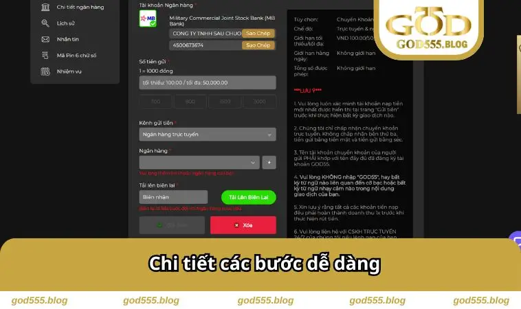 Chi tiết các bước dễ dàng