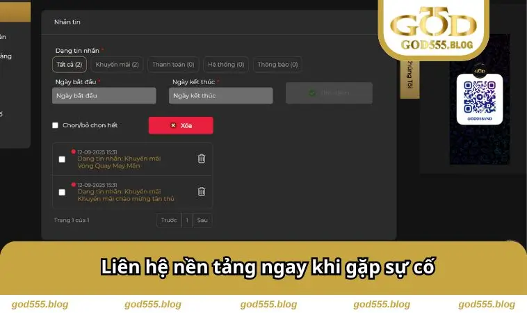 Liên hệ ngay khi gặp sự cố