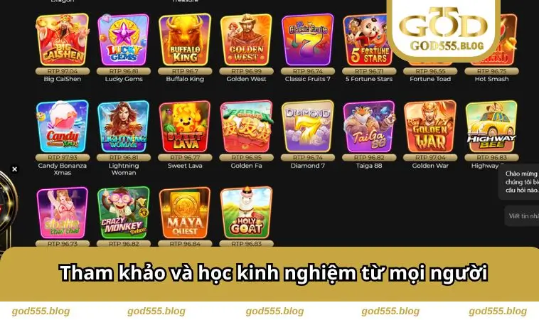 Tham khảo và học kinh nghiệm từ mọi người