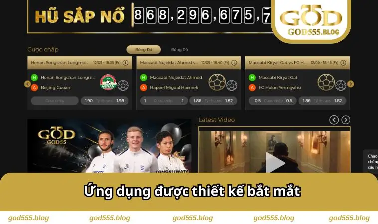 Ứng dụng được thiết kế bắt mắt