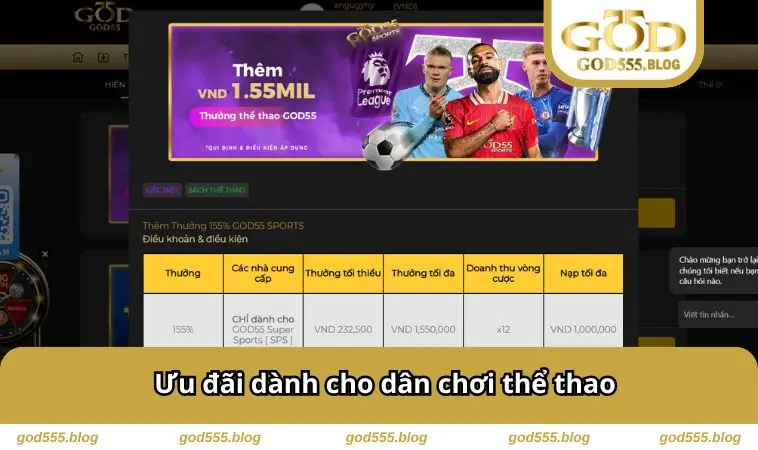 Ưu đãi dành cho dân chơi thể thao